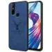 Lejaao Vivo V15 Vivo 1819 Deer Series Blue Leather, Cloth PC and TPU Mobile Back Cover