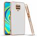 Rakulo Redmi Note 9 Pro Electroplated Chrome 6D Back Case Cover |Camera Protection|Shock Proof|Slim Fit (White)