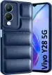 Fashionury Back Cover for Vivo Y28 5G (Blue, Camera Bump Protector, Pack of: 1)