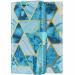 ClickCase Marble Series Faux Leather Back Case Card Holder Wallet with Magnetic Closure Flip Cover For Vivo Y15s (Aqua Blue)