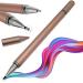 iAccessories 2-in-1 Fine Point Silicon Disc Tip Stylus with Ballpoint Pen for All Touch Screen Devices Android Mobile Phones Tablets Pads Rose Gold