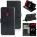 Tingtong Flip Case for Oppo F7 | Inside TPU with Card Pockets | Magnetic Closing | Flip Cover (Black)