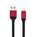IKODOO USB to Type C Cable Unbreakable 45W / 3A Fast Charging Braided for Smartphones, Tablets, Laptops & All C Type Devices, 480Mbps Data Sync, Quick Charge 3.0, 1 Meter (T501-C, Black & Red)