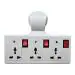 3 Universal Socket Multi plug with 3 Switch and LED Indicator