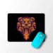 Bhaicover Colorful Red Tiger Animal with Black Background Designer Printed Rubber Mouse Pad