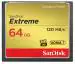SanDisk Extreme CF, CFXSB 64GB, VPG20, UDMA 7, 120MB/s R, 85MB/s W, 4x6, Lifetime Limited