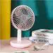 Small Desk Fan Portable Fan USB Battery Recharge Adjustable 3 Speeds Pink Small Desk Fan