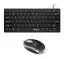 Quantum QHM 7307 Wired Mini Kyboard+ QHM 222 Wired Optical Mouse (Black)