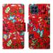 A D Enterprises Red Pattern Flip Cover for Samsung M53 5G | Magnetic Case | Shock Absorbent | Flip Cover Samsung M53 5G