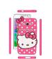 Aloin Samsung Galaxy Grand 2 7106 Pink Silicone, Rubber Hello Kitty with Pendant Back Case Cover