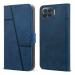 Jkobi Flip Cover Case for Oppo Reno 4F (Stitched Leather Finish | Magnetic Closure | Inner TPU | Foldable Stand | Wallet Card Slots | Blue)