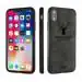 INDIACASE iPhone X, Xs Black Shockproof, Anti-Sweat, Texture Fabric Back Cover