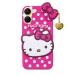 Fastship Silicone soft Hello Kitty with Pendant Case proper fit Back Cove for Vivo Y16 - Pink