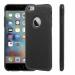LIRAMARK PU Leather Flexible Back Cover Case Designed for iPhone 6 / iPhone 6s (Black)