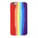 LIRAMARK Liquid Silicone Soft Back Cover Case for Apple iPhone 6 Plus / 6S Plus (Rainbow)
