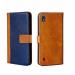 Clickaway Dual Tone Leather Finish Flip Cover for Lenovo A6000 Plus Inside Pockets & Inbuilt Stand Wallet Style Back Case Magnet Closure (Dual Shade)