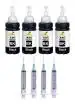 ANG Refill Ink for HP Printers 6000, 4625, 1112, 2132,1050, 2131, 2135, 3635, 4729, 4615, 6425, 5525, 3770, 2776, 4535, 3525, 6525,1010, 3775, 1515 Each Bottle 100ML (Black) + 4 Syringes