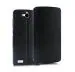 Pudini Black Leather Flip Cover Case For Huawei Honor Holly