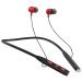 GIZMORE Giz MN226 Jazz Bluetooth Wireless 5.0 in Ear Neckband Earphone with mic, Up to 25 HRS Playtime, Dual Pairing, Hi-Fi Stereo Sound, Multiple Controls, and Lightweight (Red)