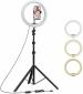 Bmr Traders Black Tripod With Ring Light (Set Of 1)