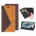 ClickCase Trendy Series Faux Leather Magnetic Card Holder Wallet Kickstand Case Flip Cover For vivo Y18 (Tan & Brown)