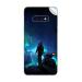 GADGETSWRAP Printed Vinyl Skin Sticker for Samsung Galaxy S10 E - Skylines Biker Blue City Photomanipulation