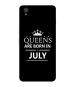 Bhaicover Oneplus X Black and White Queen are Born in July Quotes Mobile Phone Back Cover