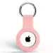 SQUIF Pink Silicone Anti-Lost Device Locator Tracker Airtag Keychain Protective Sleeve Case For Apple