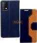 Niger I Kall Z8 Blue and Orange Artificial Leather Scratch Resistance Vintage Mobile Flip Cover with Holder (10038)