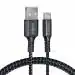 elevn flex Unbreakable 60W / 3A Fast Charging Short Power Bank Cable, 0.5m Braided Type C Cable for Smartphones, Tablets, Laptops, PD Technology, 5Gbps Data Sync, Quick Charge 3.0 (Black & Grey)
