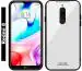 Zybux Redmi 8 White Glass and Silicon Mobile Back Cover