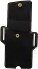 Case Club Black Genuine Leather Mobile Waist Pouch Cover