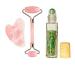 Getmecraft Rose Quartz Roller and Gua Sha Facail Massage Tool with Jade Roller Bottle