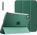 ProElite Smart Flip Case Cover for Apple iPad Mini 6th Gen 8.3 inch , Translucent Back, Dark Green with Stylus Pen