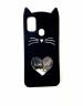 Aviaaz Samsung A21 3D Black Rubber Back Cover
