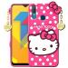 Fastship Silicone soft Hello Kitty with Pendant Case proper fit Back Cove for Vivo Y11 2019 - Pink