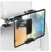 Tech Gear CAR HEADREST TABLET PHONE HOLDER 360 DEGREE ROTATION SEAT BACK HANGER MOUNT STAND REAR SEAT CRADLE HIDDEN CLIPS FOR MOBILE AND TABLET