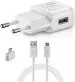 Badger Wall Charger Accessory Combo for Samsung A10 Samsung M10 with Data Transfer & Fast Charging Cable (White)