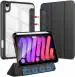 ProElite Hybrid Detachable Magnetic Case Cover for Apple iPad Mini 6 (8.3 inch 6th Gen) with Pencil Holder, Black [Transparent Back]