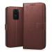 SROCK Xiaomi Redmi Note 9 Flip Cover | Kick Stand | Shockproof | Dual Layer | Card Slot |Flip Flap Wallet Mobile Flip Case Cover for Xiaomi Redmi Note 9-Brown
