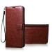 Lejaao Infinix Hot 8 Luxary Standing Brown Leather Flip Cover