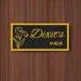 URBANITE CREATION Exquisite Golden Acrylic Name plates Matte Black Base with Premium 3D Letters|Acrylic Customised/Personalized
