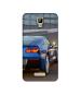 Casotec Car on Racing Track Design Printed Silicon Soft TPU Back Case Cover for Gionee P7
