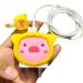 JOBINKA (20W Apple Charger Case Pig Yellow) Cartoon 3D Design Protective Case Cover for 20W / 18W iPhone USB-C Power Adapter Charger, Cute Cartoon Lightning Data Cable Case Cover for iPhone Charger Designer Case Cover