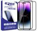 eZell APPLE IPHONE 15 PRO MAX FULL TEMPERED GLASS By G-TEL (2 Packs), ESD Anti-Static, Sensitive touch Edge to Edge Full Glue Tempered Mobile Screen protector with Wet & dry Wipes (Black),