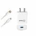 Ditto Hub 2 A LIGHTNING Mobile Charger with Detachable Cable (White Colour 2 AMP Lightning Charger for I-Phone, Cable Included)