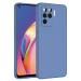 LIRAMARK Silicone Soft Back Cover Case for Oppo F19 Pro (Silicone Blue)