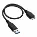 AdzMozi Cable45cm Hard Disk Cable High Speed Micro USB 3.0 Cable A to Micro B for External and Desktop Hard Drives HDDS Camera Card Readers Enclosure