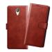HANIRY Flip cover For Micromax Fire 5 Q386 flip cover / Q386 flip cover / Brown