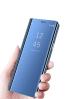 MONKISH Xiaomi Redmi Note 8 Pro Blue Silicon, Polycarbonate S-View Mirror Stand Flip Cover|Mobile Cover|Mobile case|Flip cover